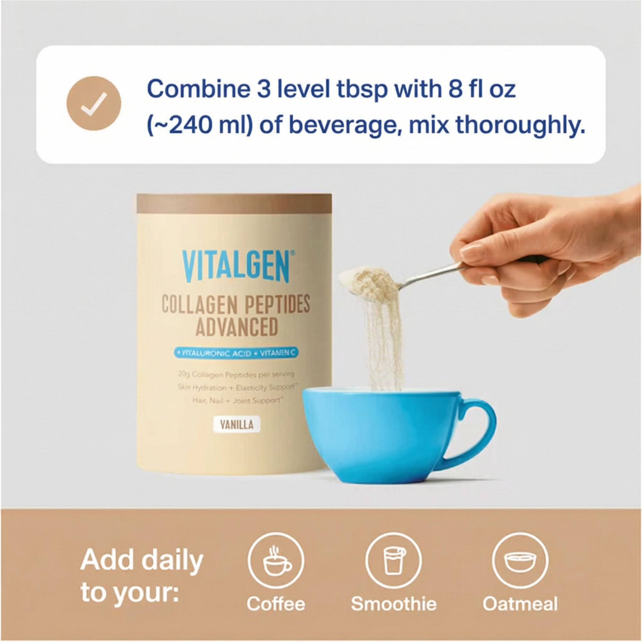 Vanilla Collagen Peptides Advanced